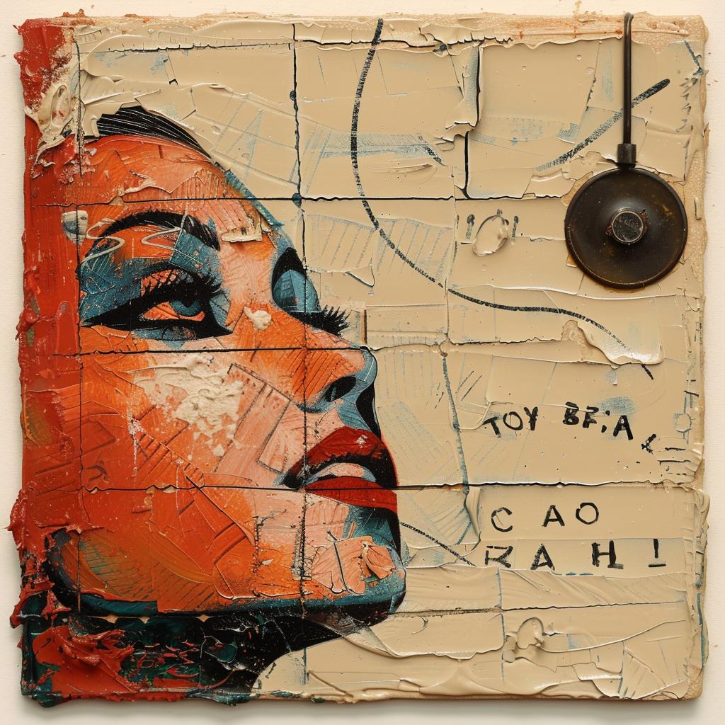 encaustic  paint  palette-knife  impasto  woman  clock  colorful  texture  modern  art 976025