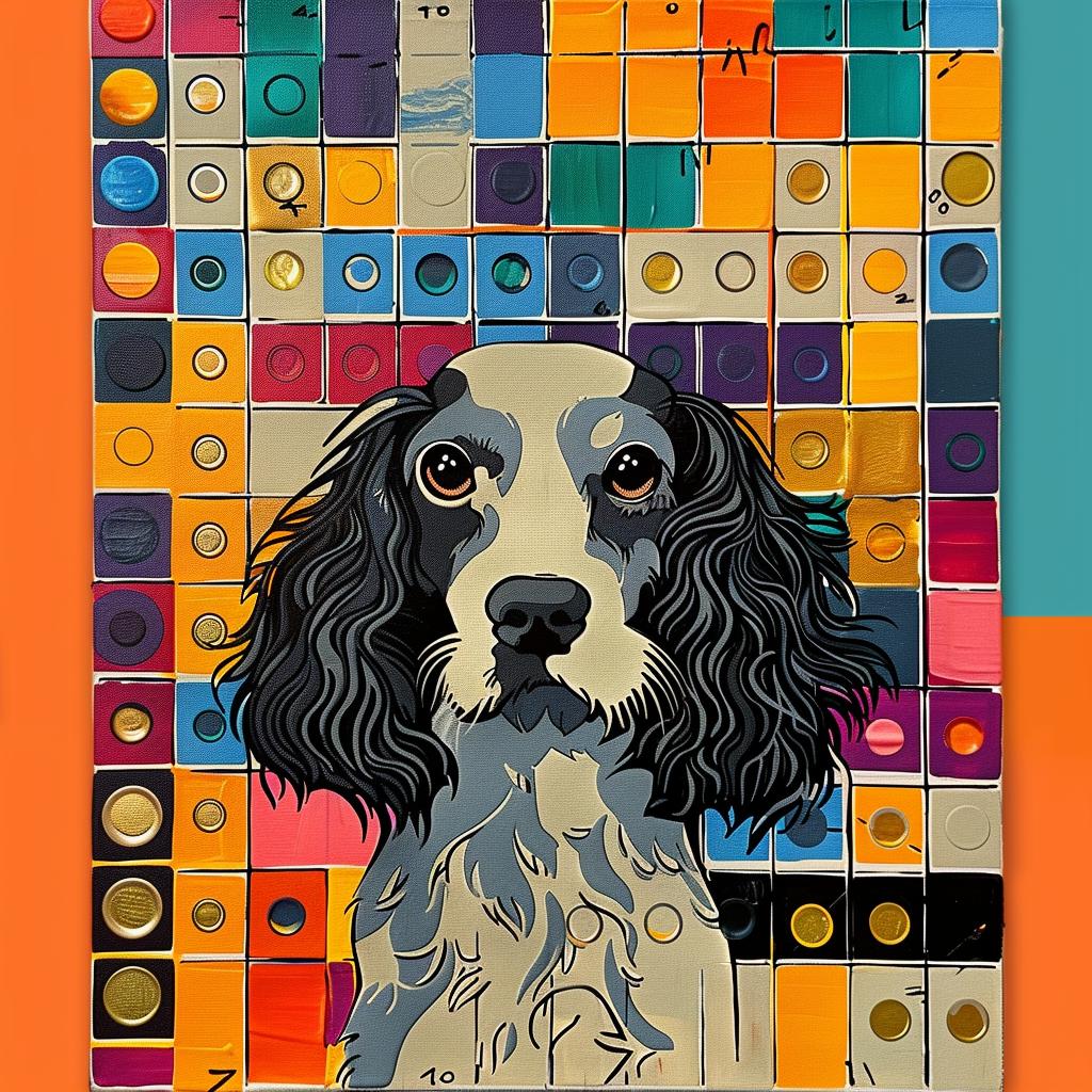 dog  mosaic  colorful  art  spaniel  canine  background  vibrant  design  pattern 938516