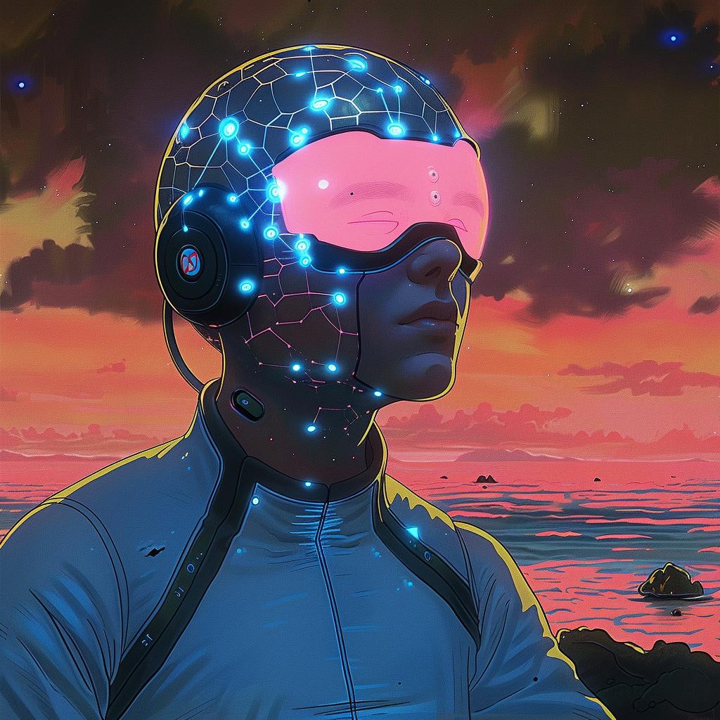 CYBORG  helmet  glowing  lights  futuristic  digital  technology  design  urban  modern 1016663