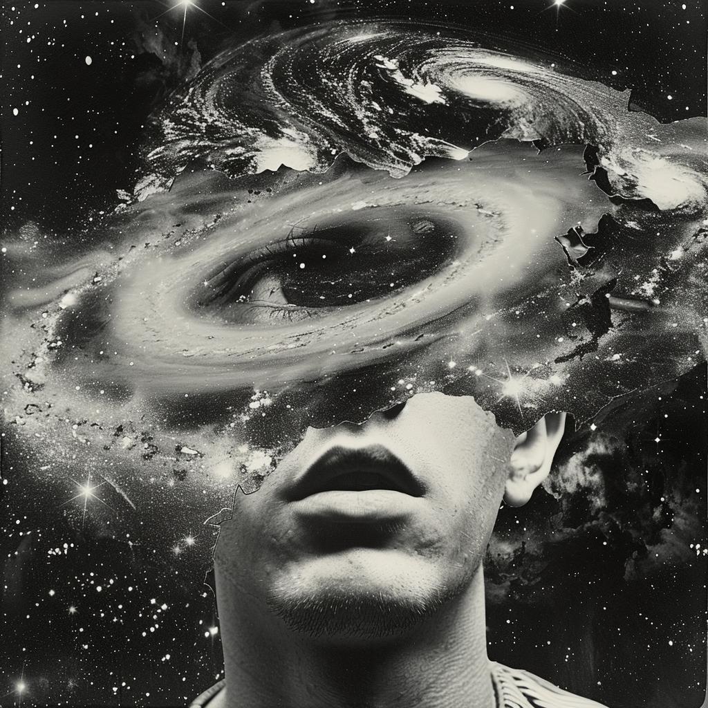 collage  surreal  high  contrast  man  galaxy  photo  head  art  image 970948