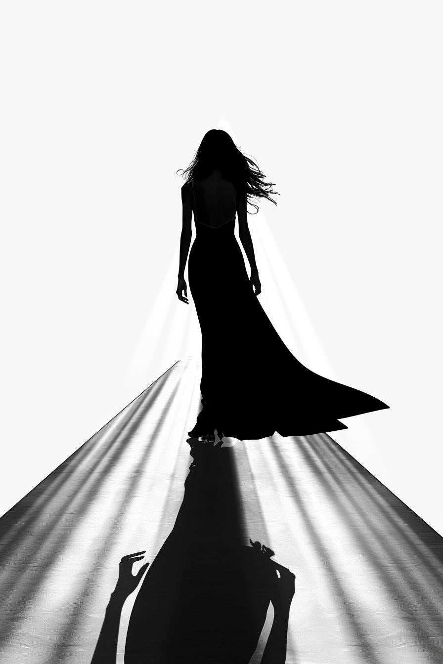 silhouette  woman  runway  fashion  whitebackground  vector  frontview  minimalist  elegance  art 954558