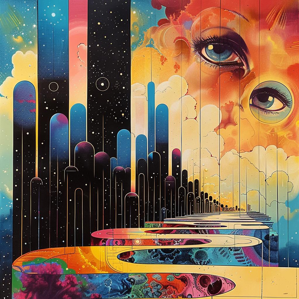 woman  face  city  skyline  chromoluminosity  painting  vibrant  portrait  urban  art 967651
