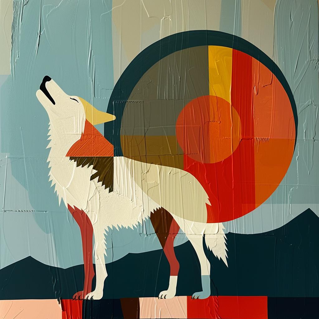 wolf  howling  moon  painting  wildlife  artwork  mystical  dynamic  background  colorful 938472