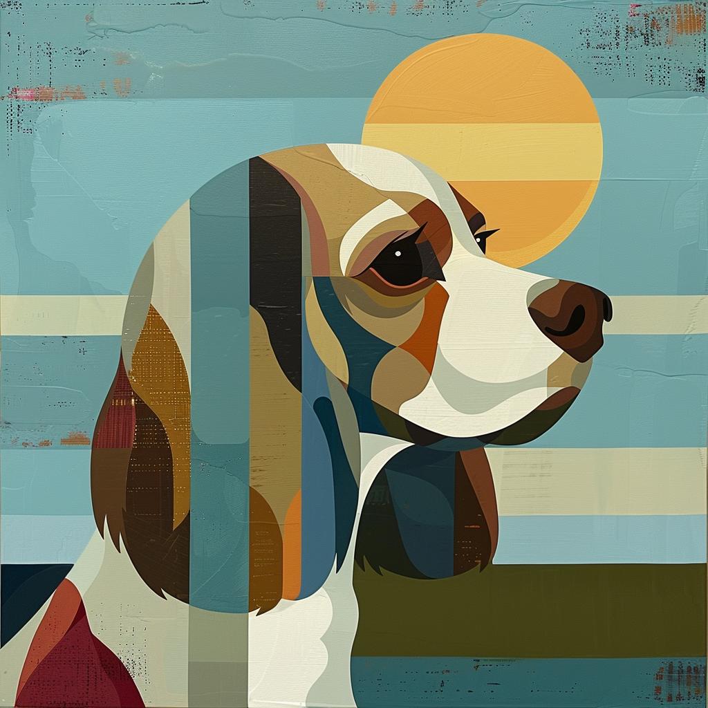 dog  canvas  sun  background  art  spaniel  canine  vibrant  colorful  nature 938513