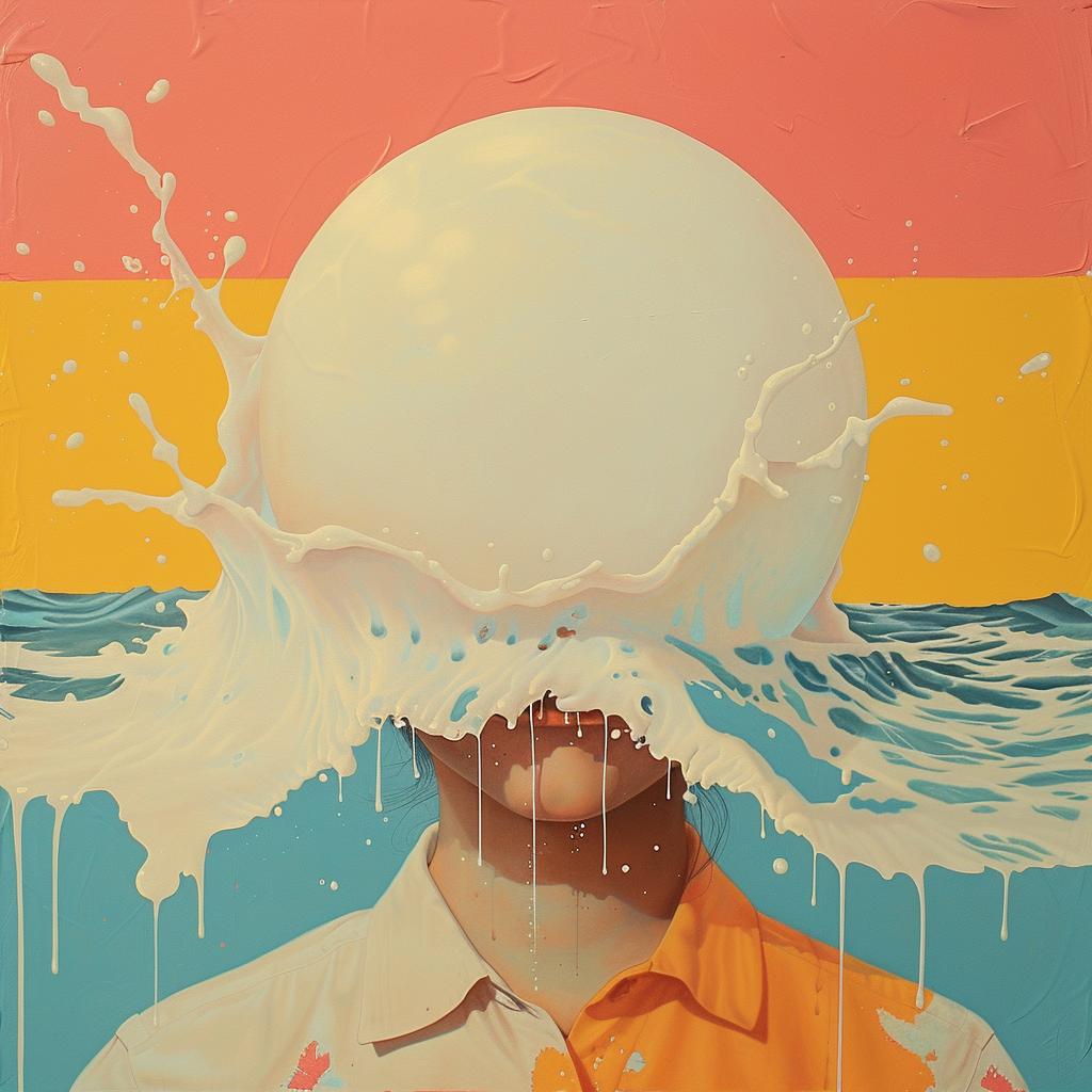 surreal  album  cover  painting  person  ball  water  splash  art  Quint 977127
