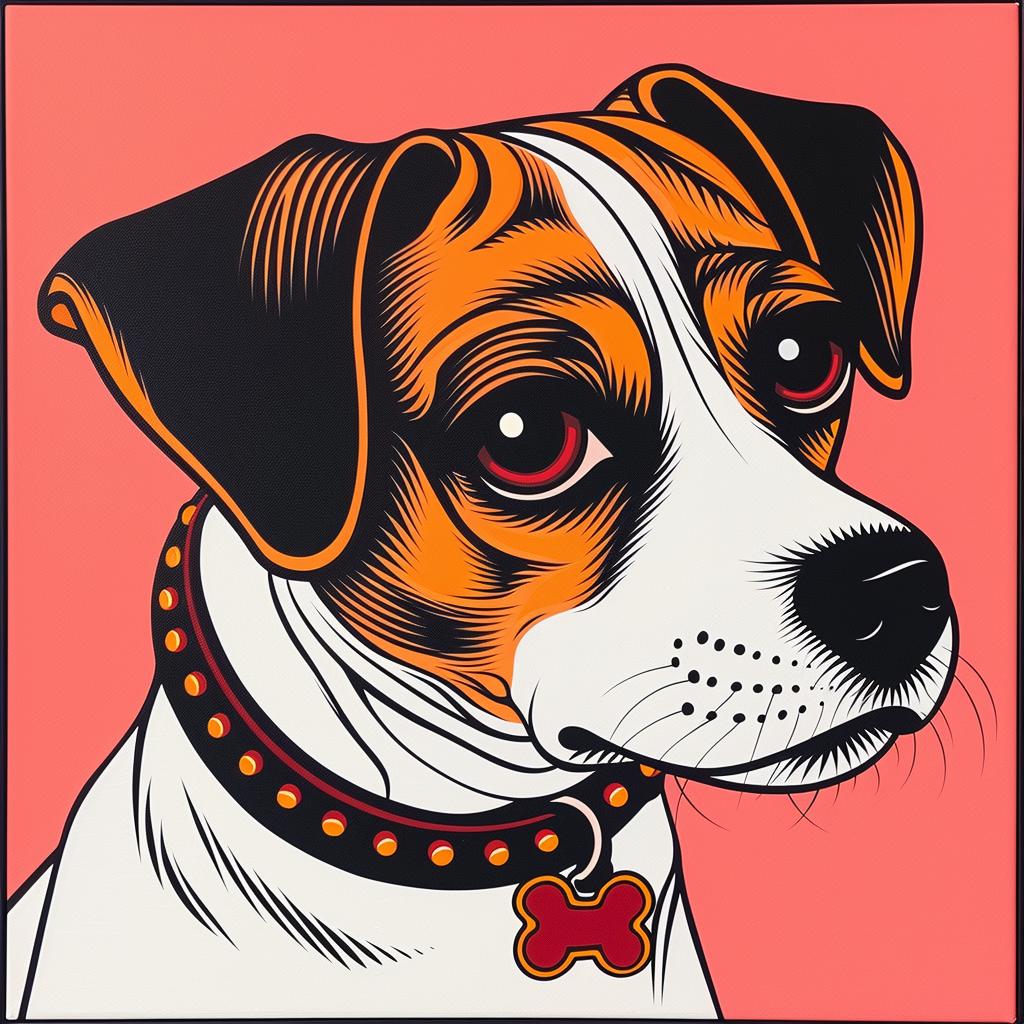 dog  JackRussell  painting  collar  pink  background  pet  animal  color  adorable 973363