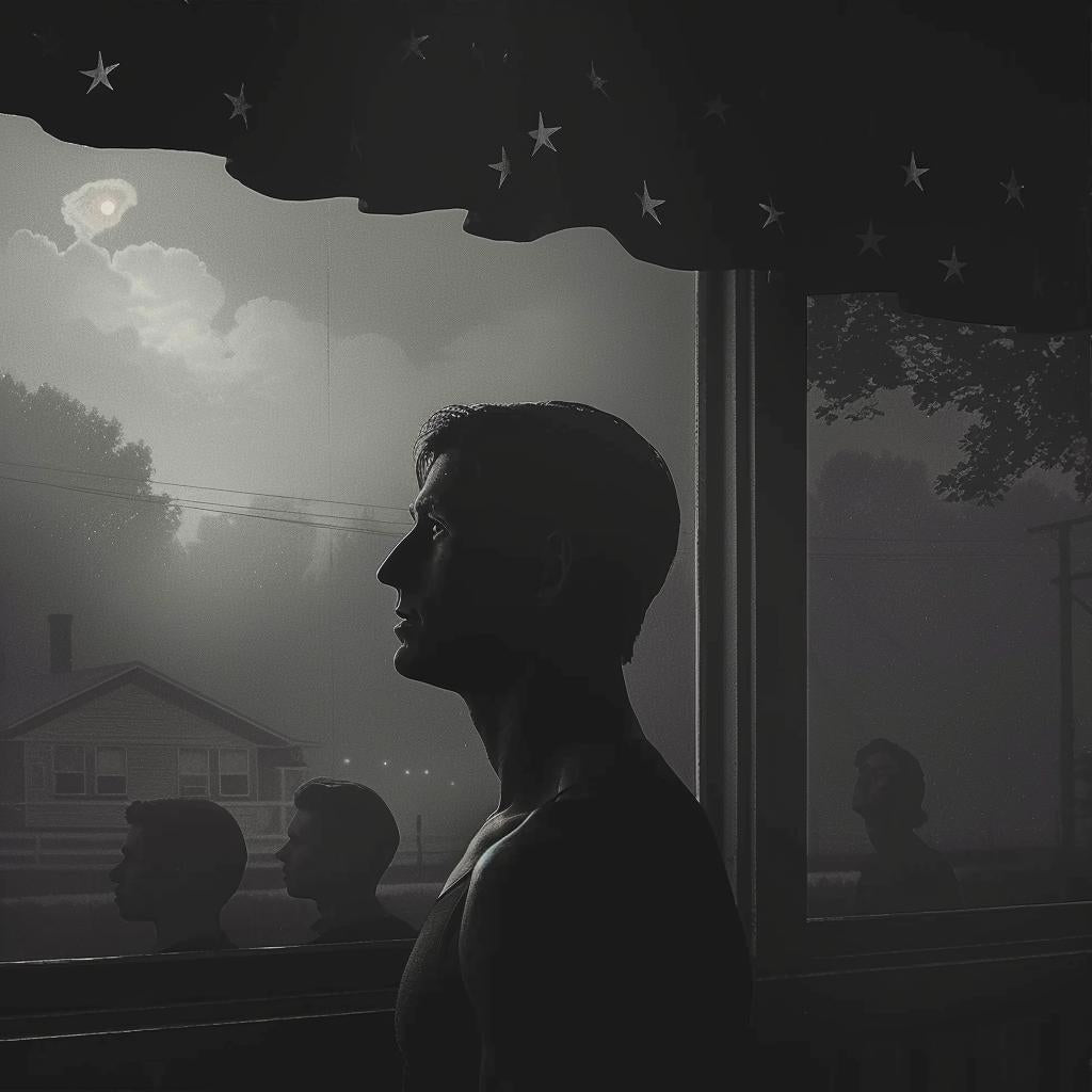 Alec  Soth  portrait  man  window  moon  stars  realism  photography  Richard 970146