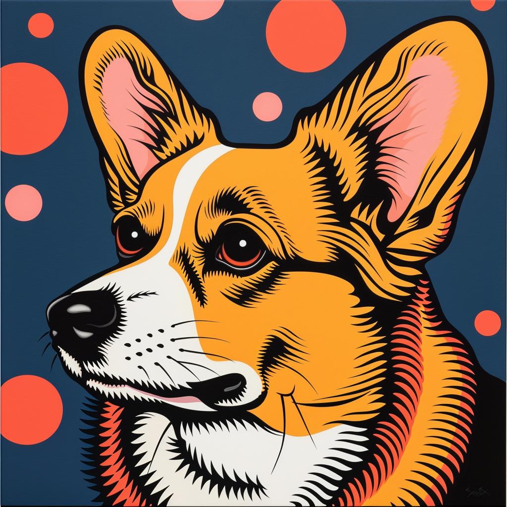 corgi  dog  polka  dots  blue  background  cute  pet  playful  whimsical 973288