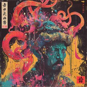 surreal  octopus  man  album  cover  art  symbolist  hyperrealistic  risograph  fantastical 1078517