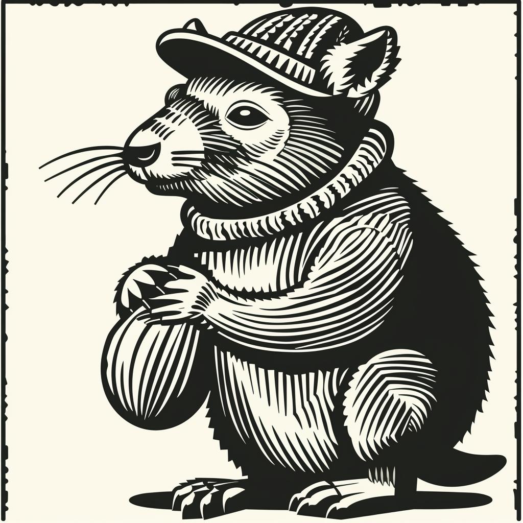 rat  cartoon  streetwear  urban  aggressive  minimalist  anthropomorphic  hat  holding  colorful 958429