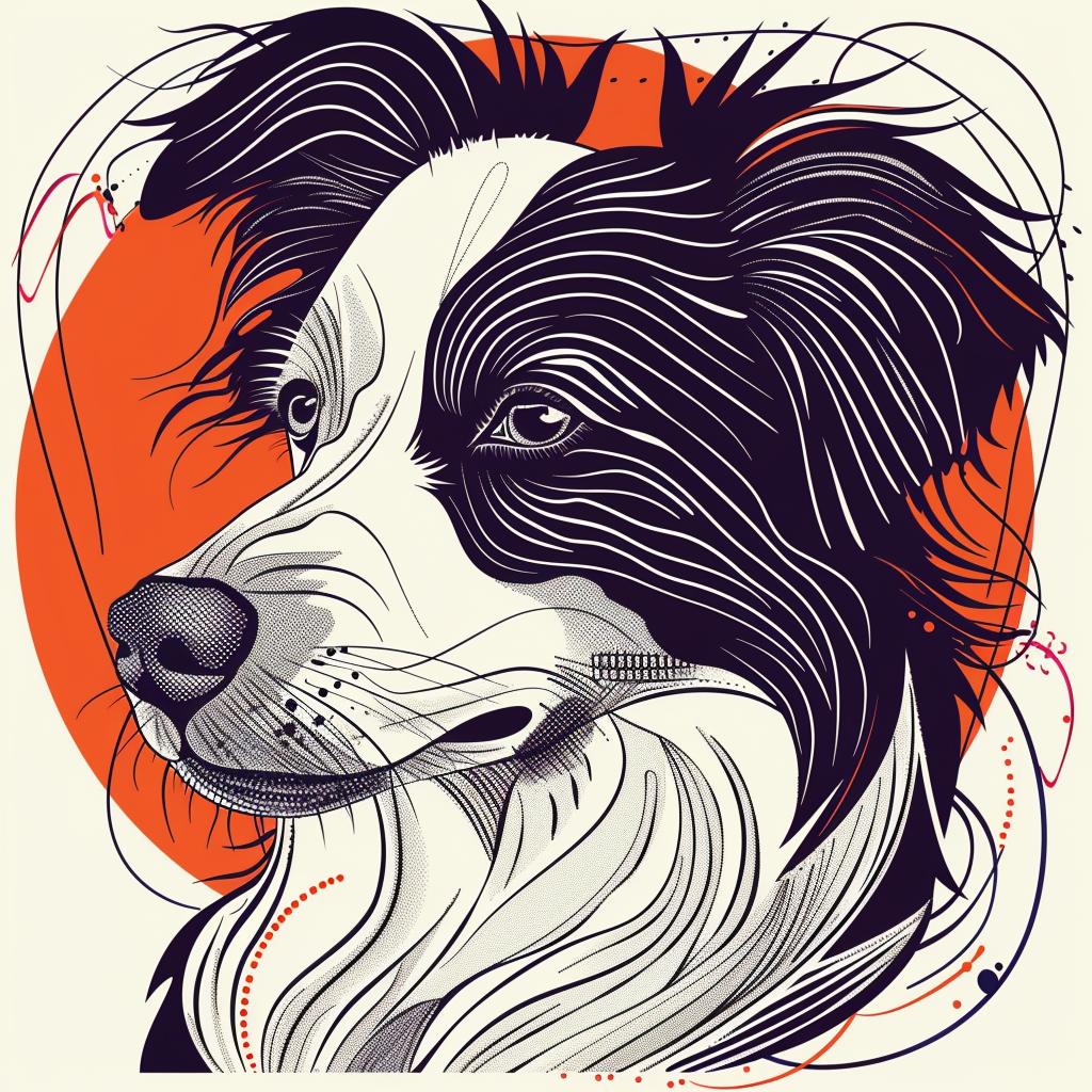 dog  border  collie  pet  canine  illustration  portrait  animal  realistic  background 939722
