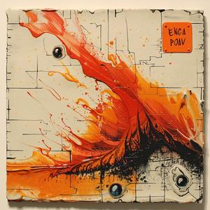 painting  orange  black  encaustic  abstract  bold  colorful  nature  art  modern 1067760