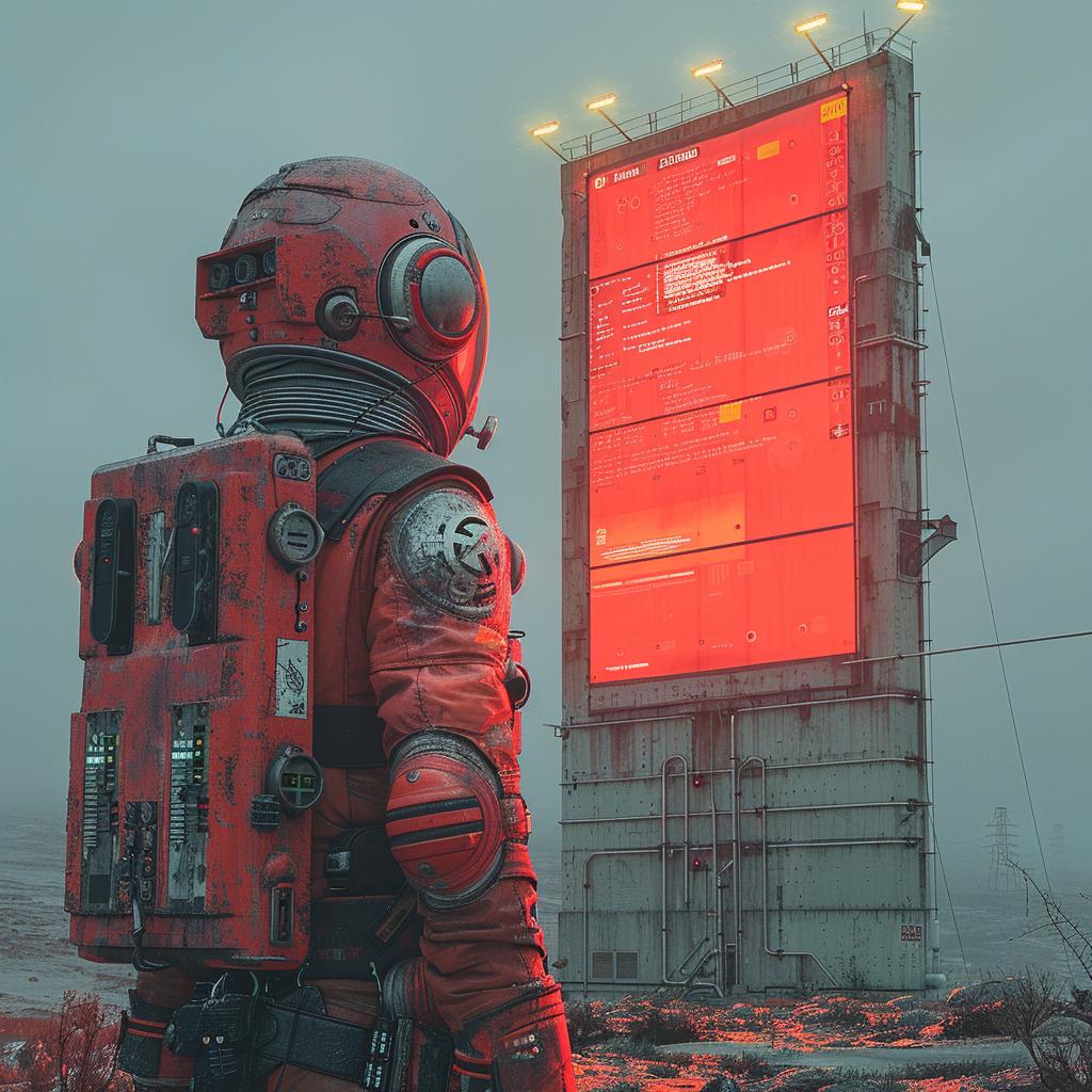 double  exposure  cyborg  space  colony  surreal  lighting  red  screen  art 1028914
