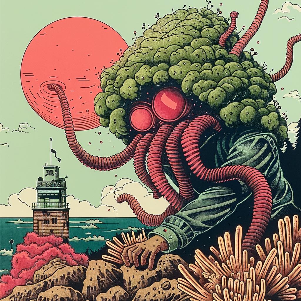 poster  octopus  rock  japanese  lettering  illustration  colorful  marine  creature  design 946960