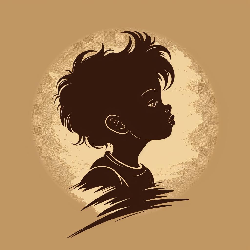 silhouette  african  american  boy  curly  hair  child  profile  small  afro 953837