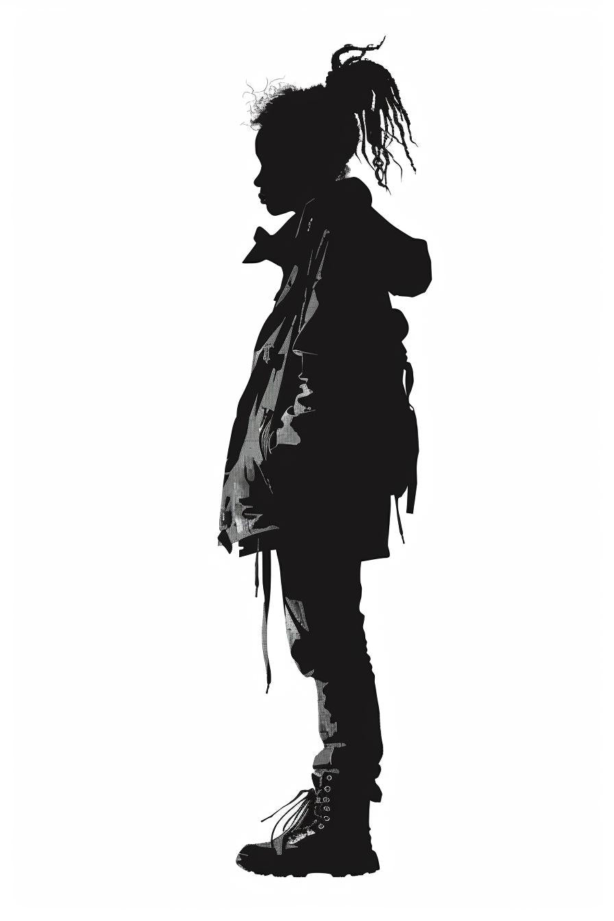 silhouette  woman  dreadlocks  streetwear  vector  white  background  contemporary  minimal  stylized 954462