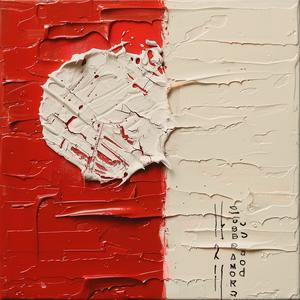 encaustic  paint  impasto  red  white  abstract  texture  Noma  Bar  painting 1066499