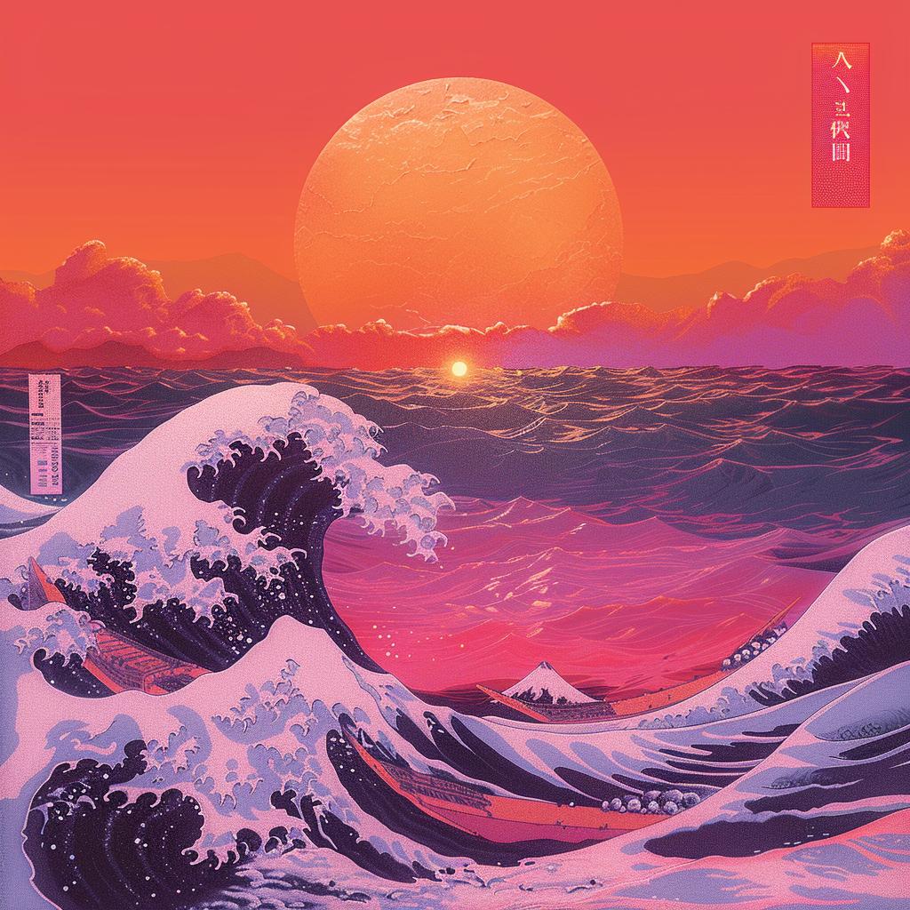 synthwave  ukiyo-e  minimalist  surreal  creative  risograph  symbolist  wave  quantum  pulsar 916734