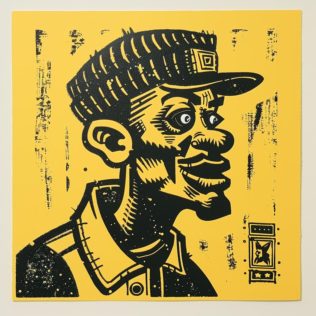 man  yellow  poster  cartoon  street  culture  graphic  bold  minimalistic  urban 949719