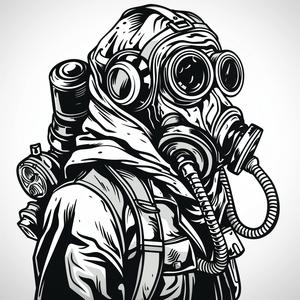 man  gasmask  surreal  dark  conceptual  portrait  abstract  unusual  bizarre  mask 1070890