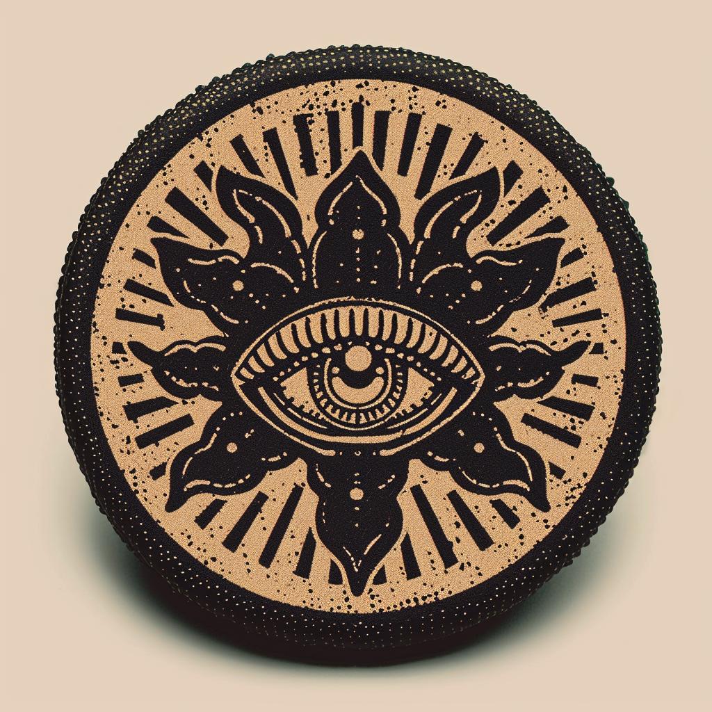 sticker  black  white  eye  sun  badge  design  provocative  naturalistic  occult 933950