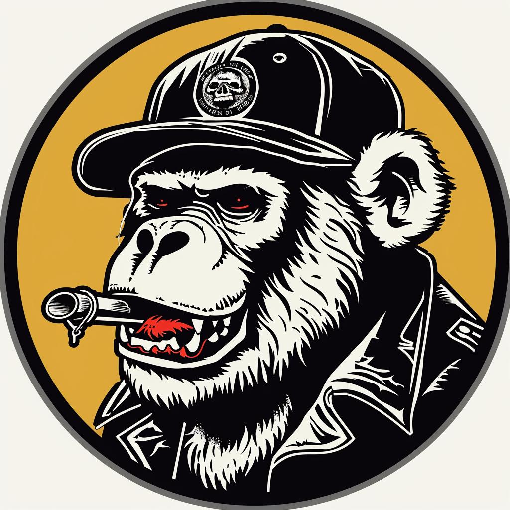monkey  cap  cigar  smoking  animal  cartoon  quirky  style  humor  playful 939978