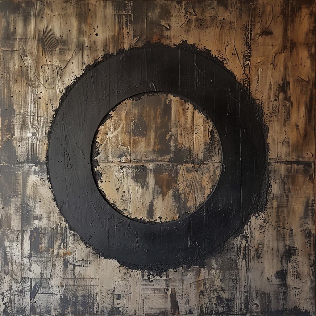 abstract  Japandi  minimalist  Wabi  Sabi  circle  black  brown  modern  negative space 1028966