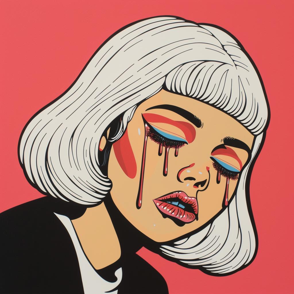 surreal  blonde  makeup  dripping  emotional  artistic  colorful  female  portrait  dramatic 1025164