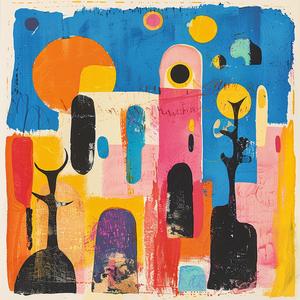 surreal  blockprint  GuyAroch  EtelAdnan  painting  colorful  background  trees  art  Creative 1062715