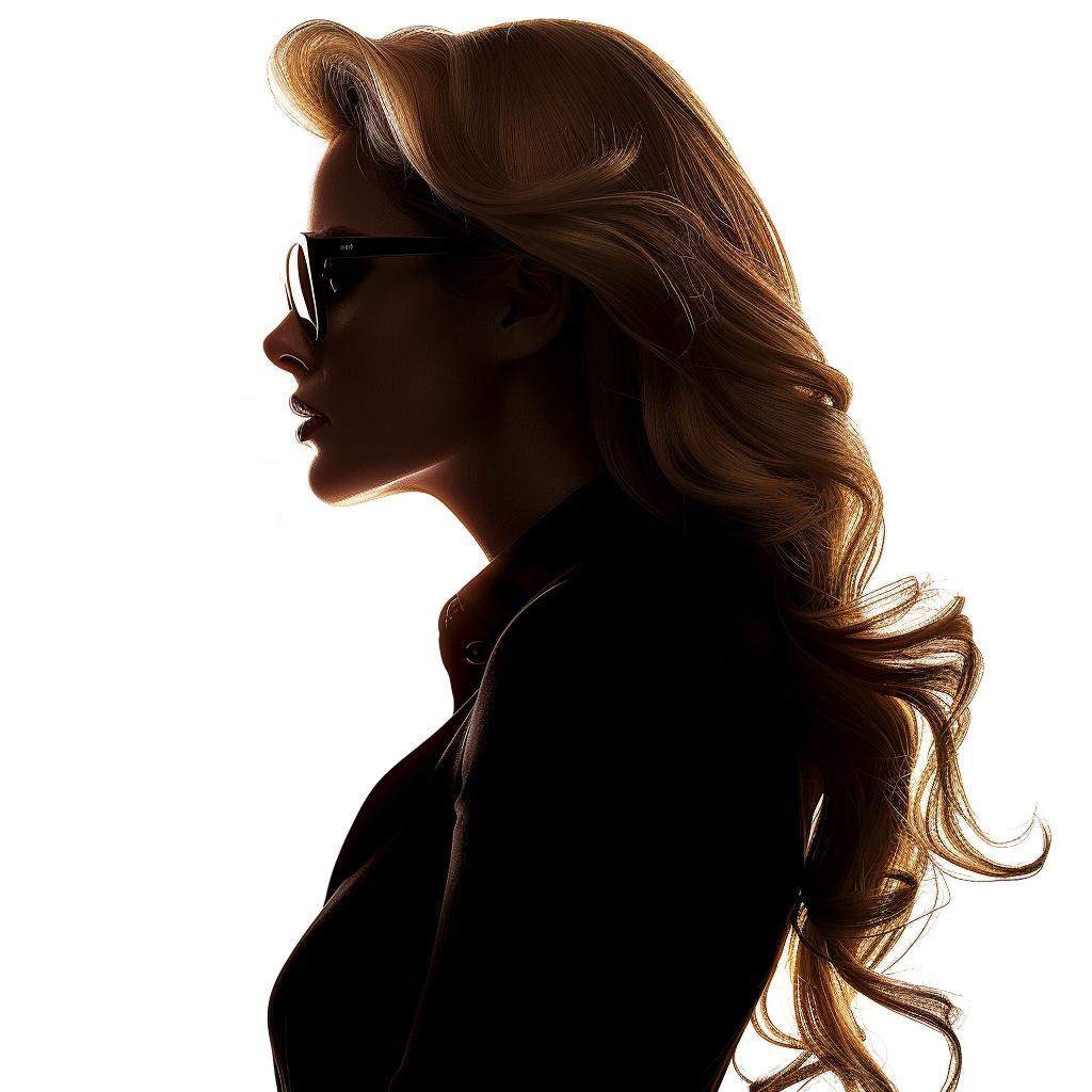Black  Canary  silhouette  woman  sunglasses  photorealistic  white  background  profile  art 953819