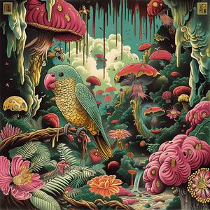 colorful  birds  mushrooms  vivid  psychedelic  nature  artwork  chromolithography  expressionist  vibrant 1056075