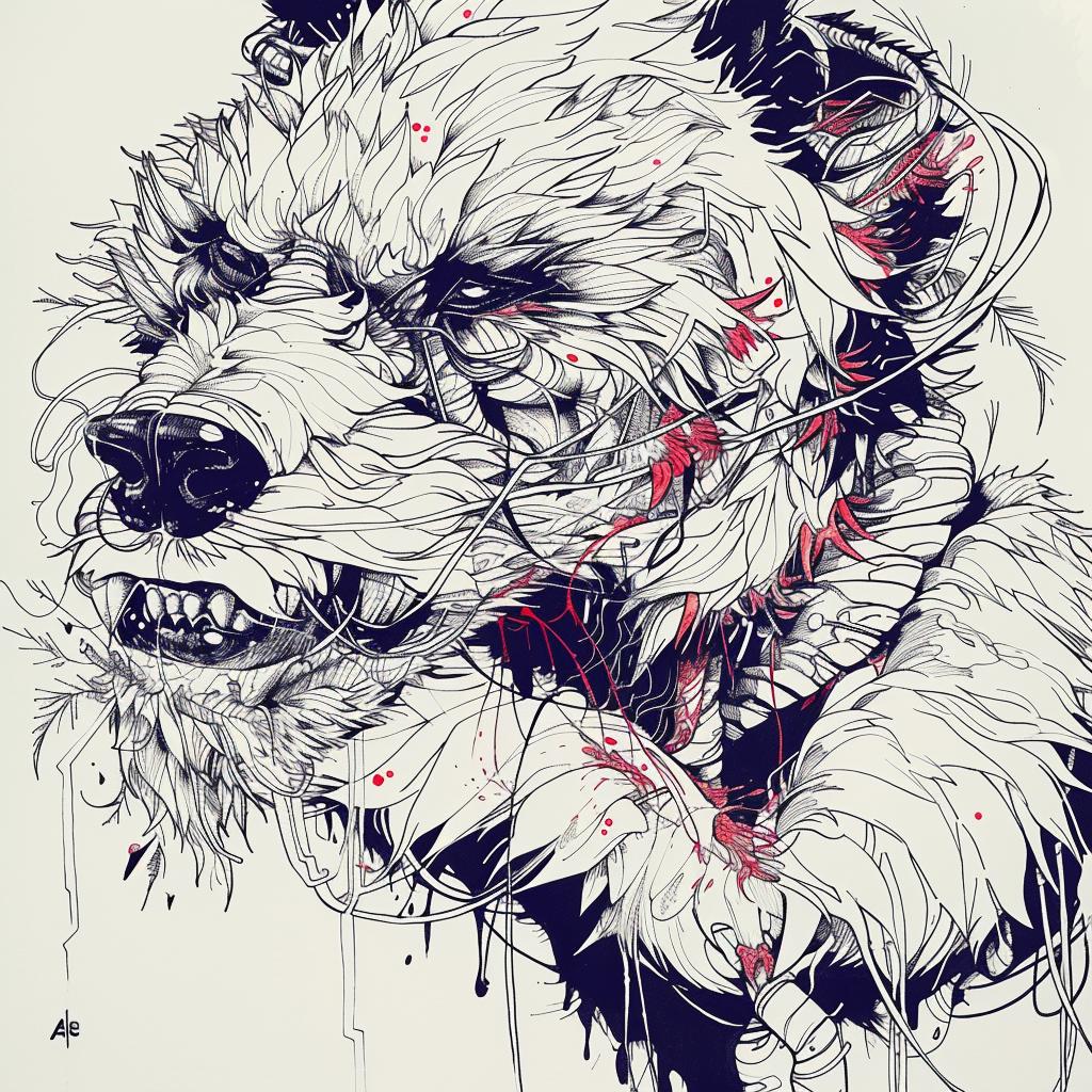 mythical  creature  drawing  bear  blood  fantastical  unique  blend  features  monsters 952300