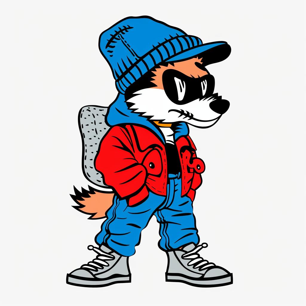 aggressive  wolf  cartoon  streetwise  minimal  cap  red  silver  culture  urban 958870