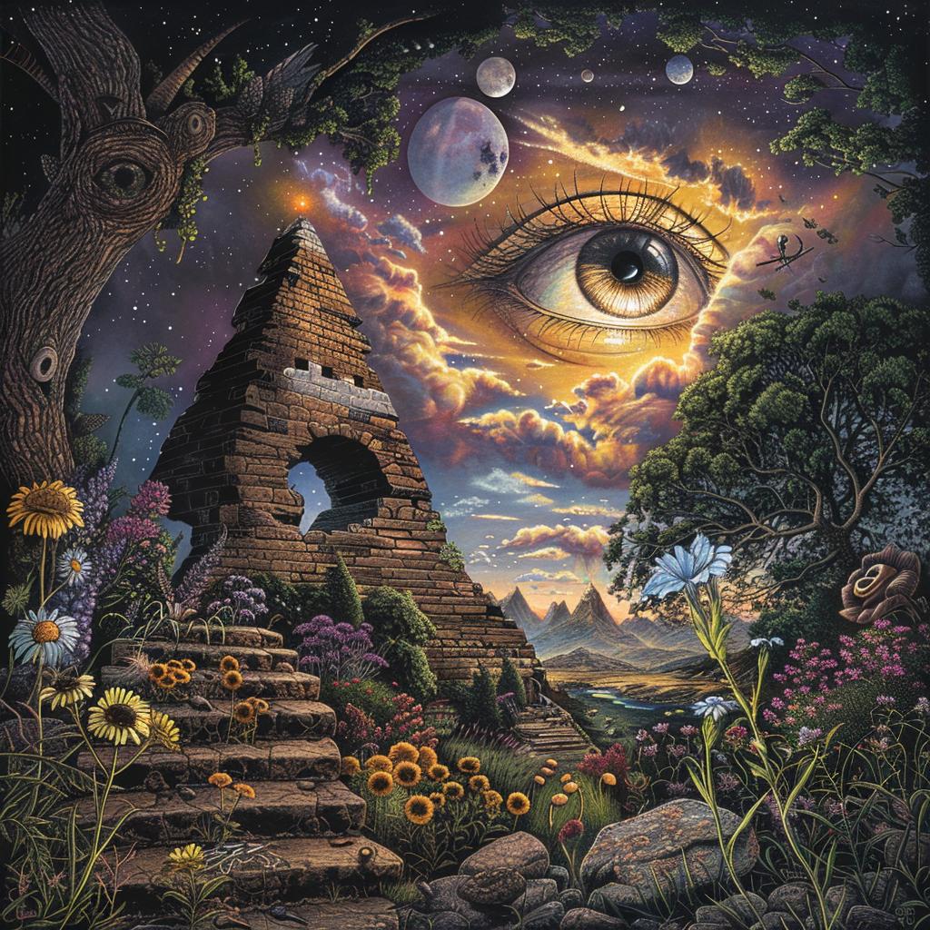 surreal  eye  world  nature  spiritual  introspective  occult  colorful  artwork  canvas 976139