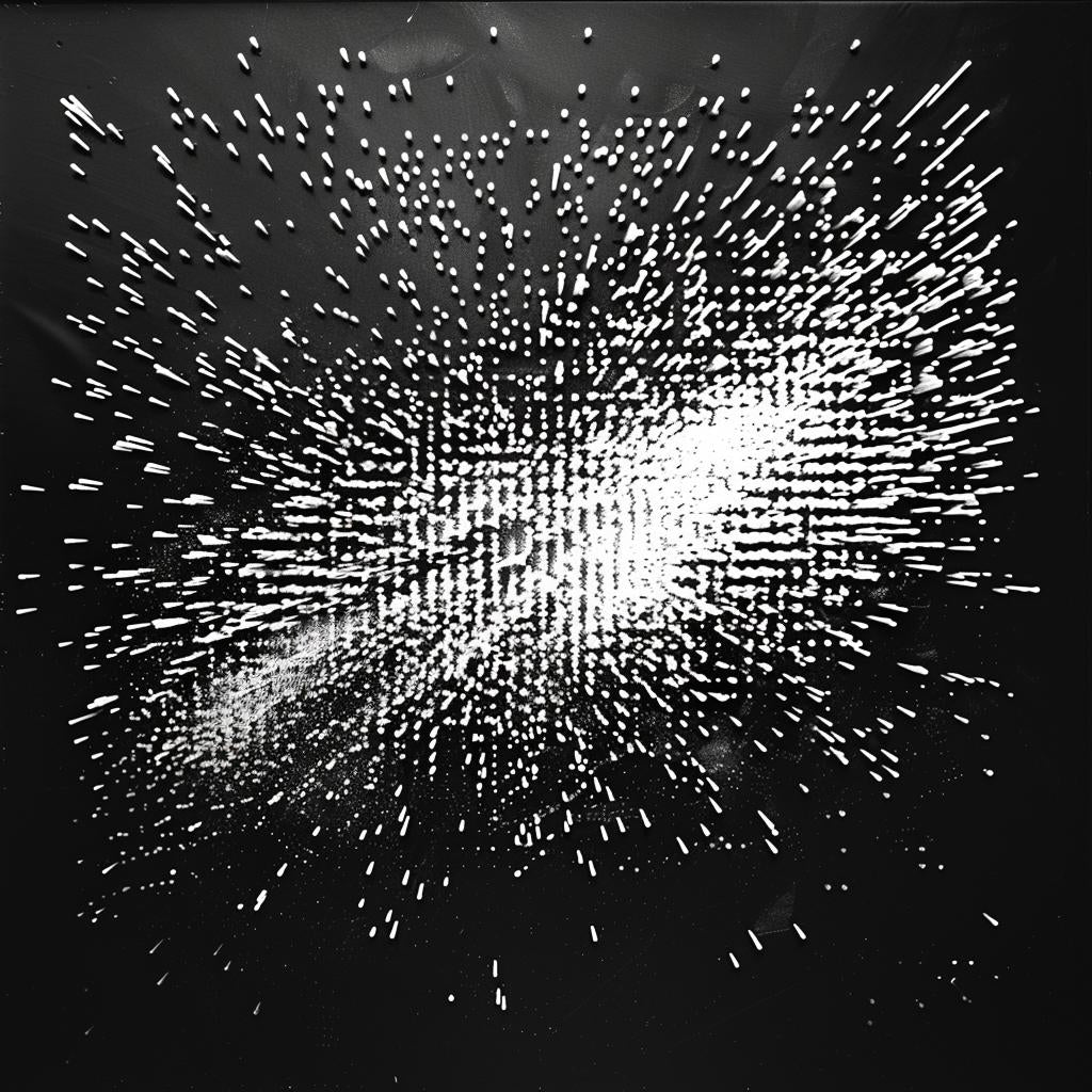 geometric  black  white  high-contrast  photo  starburst  film-grain  pattern  resonant  particles 966549