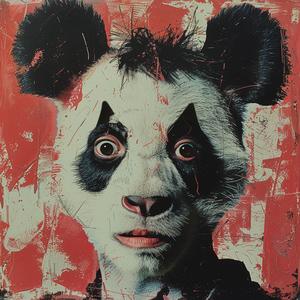 panda  bear  clown  face  surreal  hybrid  human  furry  eyes  skin 1077422