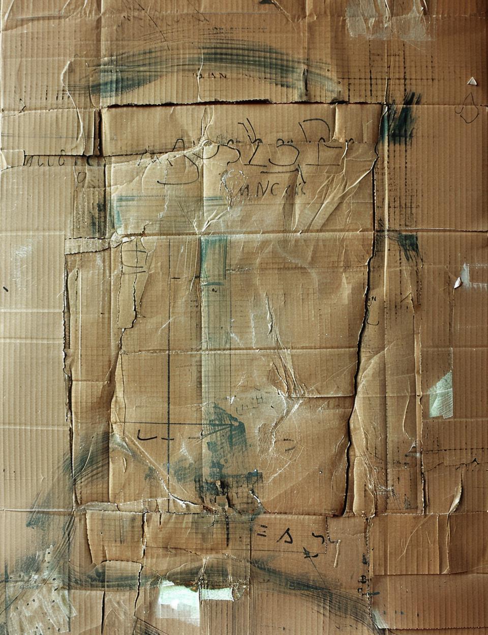 cardboard  aged  writing  stapled  painted  details  worn  texture  abstract  medium 962258