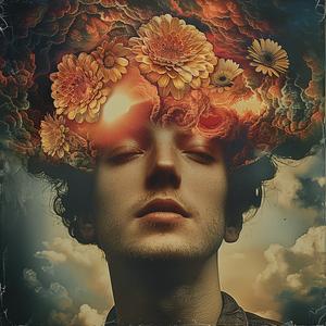 man  flowers  head  chromolithography  portrait  illustration  vintage  art  nature  detailed 1051063