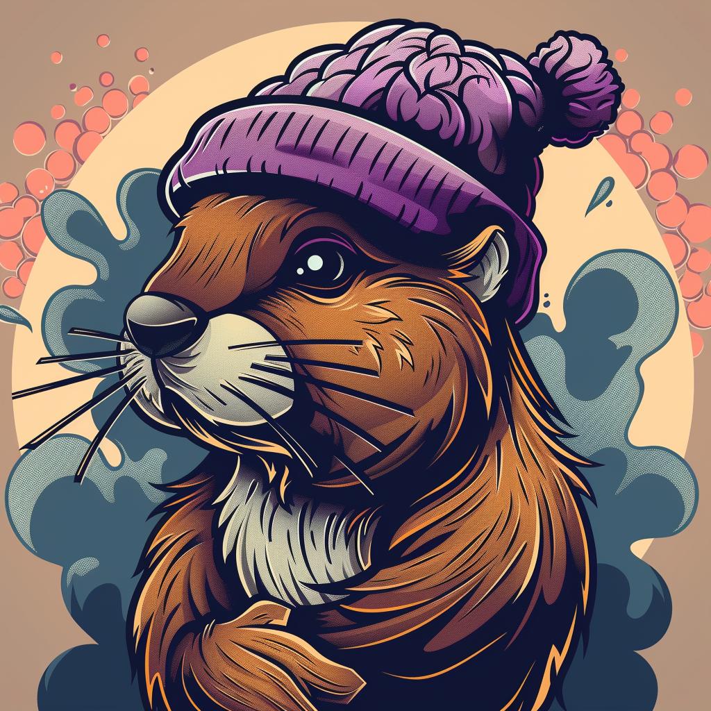 beaver  anthropomorphic  knit  cap  streetculture  cup  cartoon  urban  minimal  character 958264