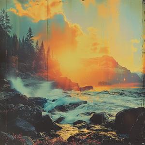 chromolithography  sunset  ocean  rocks  trees  landscape  Ansel  Adams  scenery  nature 1039504