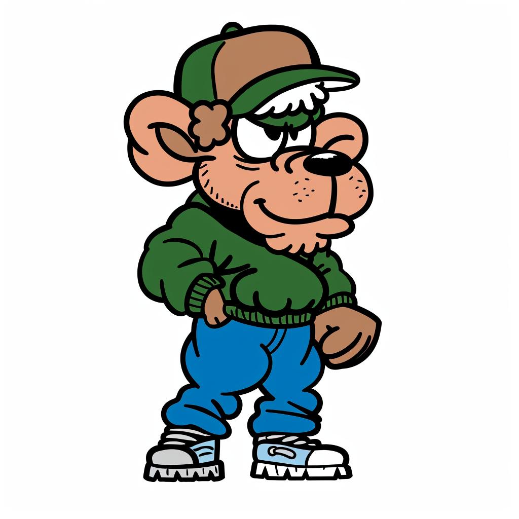 sheep  cartoon  cap  jeans  aggressive  streetwise  minimal  green  brown  urban 958899