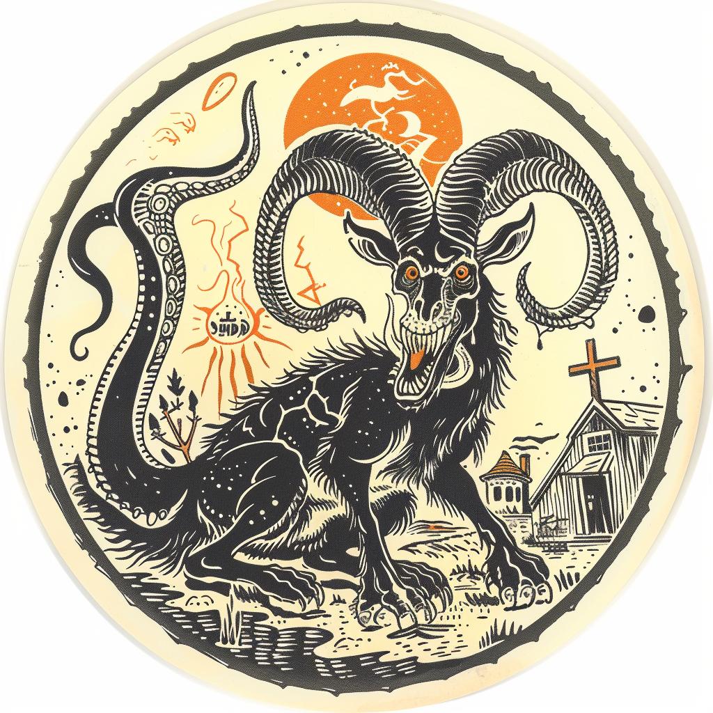 provocative  spiritual  occult  dark  naturalistic  terror  art  baphomet  goat  introspective 935818