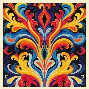 pattern  colorful  black  background  neon  graphic  2D  abstract  bold  design 1078872
