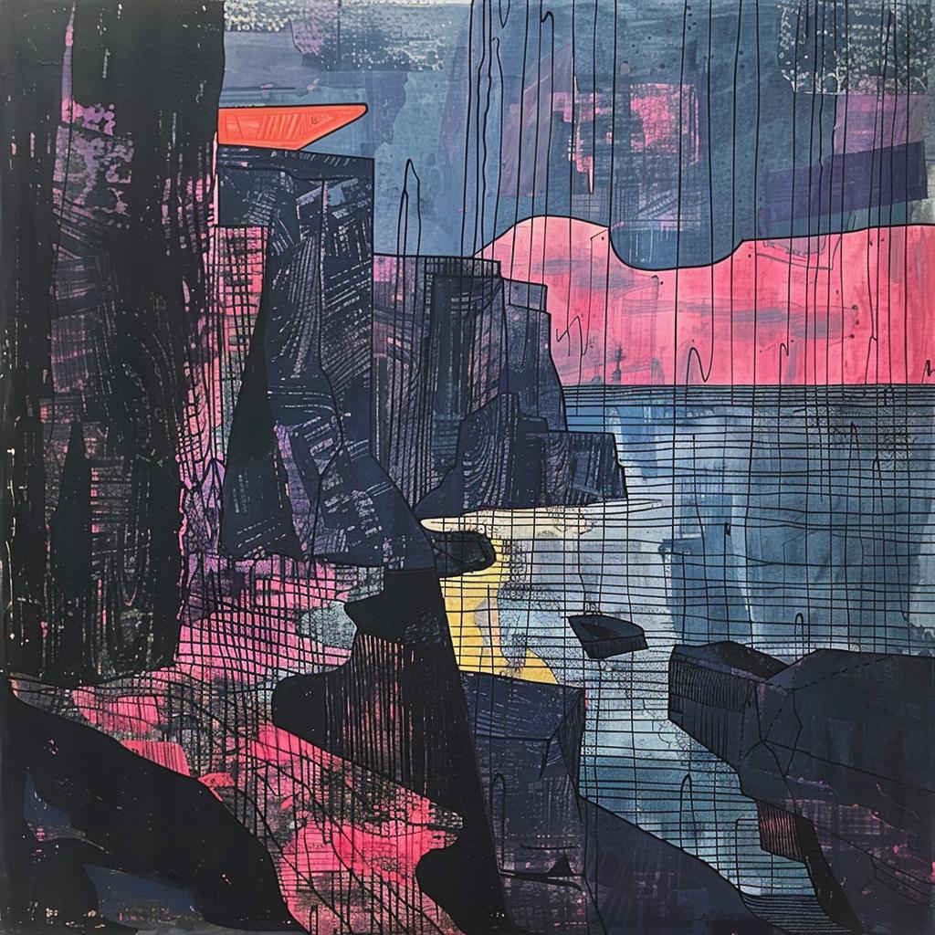 city  sunset  pinks  purple  painting  landscape  dramatic  colorful  scenic  abstract 936392