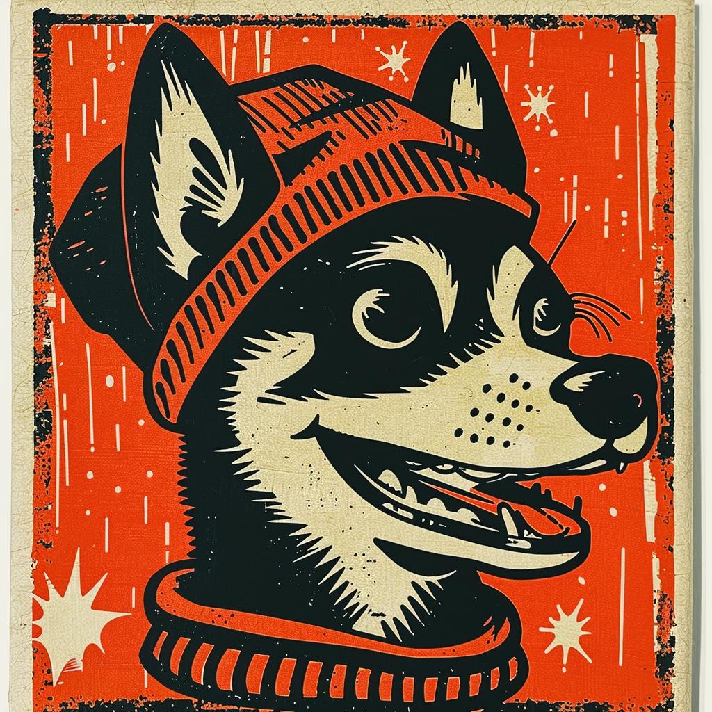 poster  dog  hat  minimal  street  culture  aggressive  scarf  design  illustration 957522