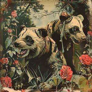 bears  woods  flowers  chromolithography  nature  animals  landscape  colorful  playful  detailed 1050502