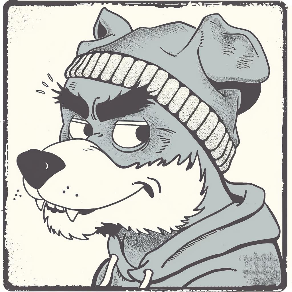wolf  beanie  hoodie  cartoon  minimal  street  aggressive  drawing  stylized  animal 959510
