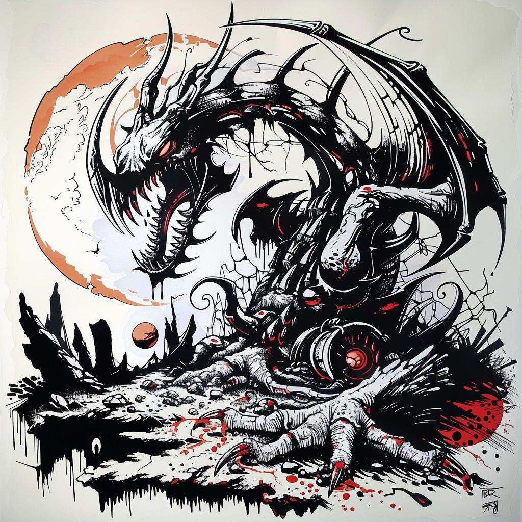 dragon  blood  dark  occult  spiritual  introspective  provocative  naturalistic  art  terror 927860