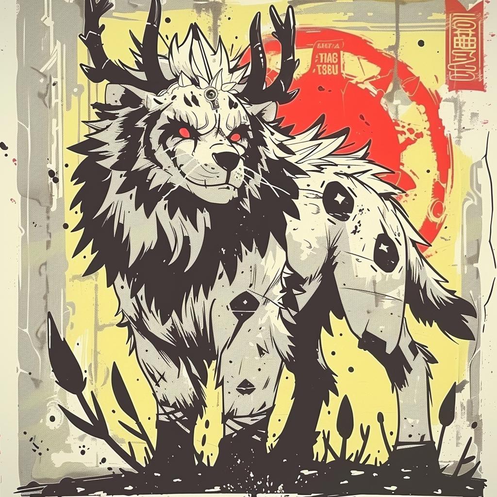 lion  sun  poster  mythical  creature  fantasy  bold  illustration  colorful  unique 941305