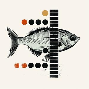 fish  line  dots  chromolithography  nature  art  figure  surreal  colorful  whimsical 1048742